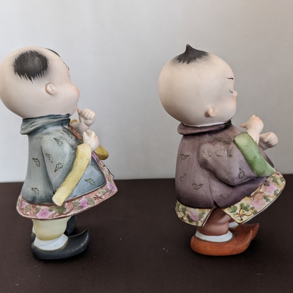 ❄️Japan ESD/Lefton Bisque Boy Figurines, KW 23065, Porcelain Bisque Traditional - Picture 4 of 11